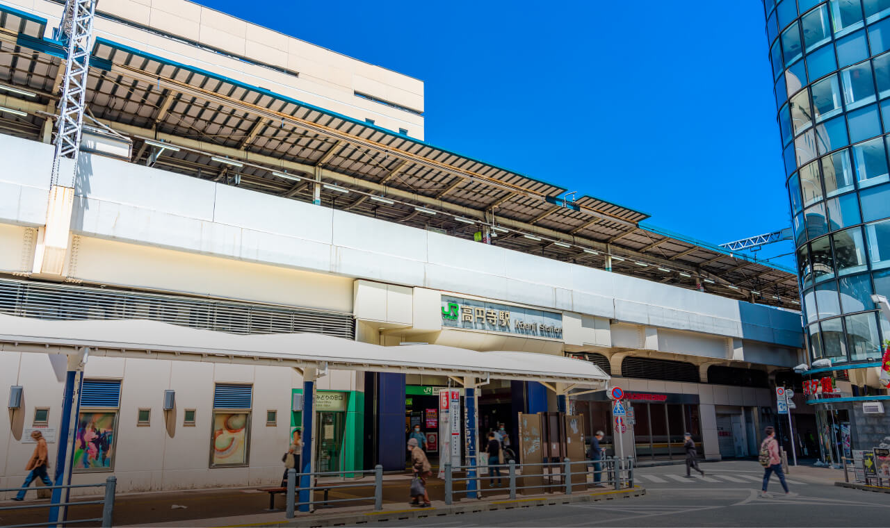 JR高円寺駅(現地より約600ｍ)