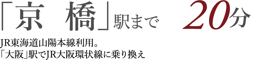 「京  橋」駅まで20分