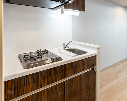 ミニキッチン・2口ガスコンロ