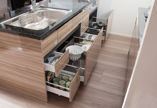 ブルモーション付スライドキャビネット