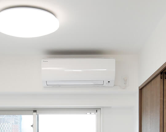 壁掛けエアコン（1K：1台、1LDK：2台）