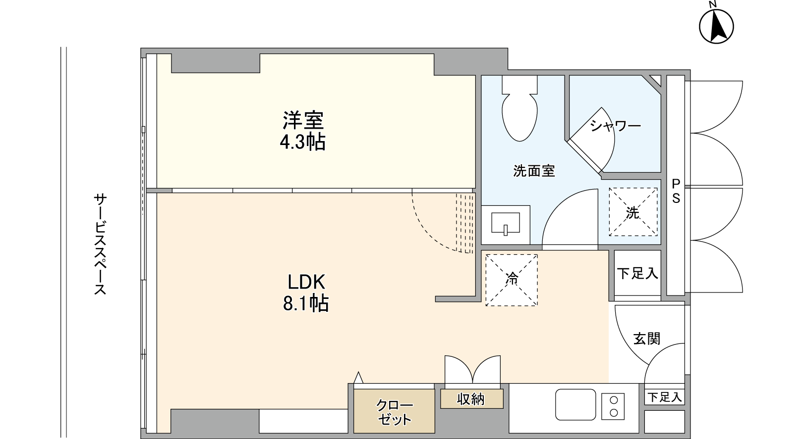D2タイプ 間取り図