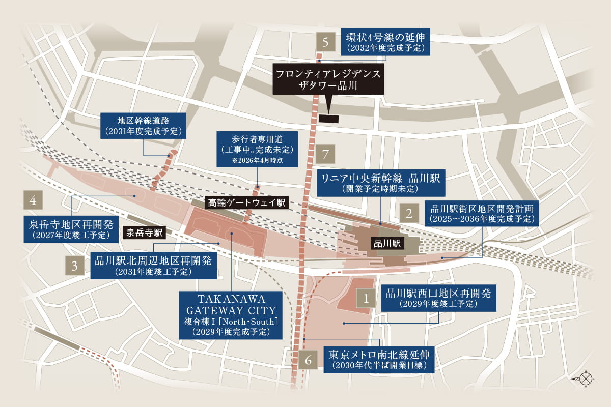 港区港南エリア周辺の開発MAP