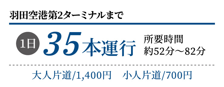 羽田空港第2ターミナルまで