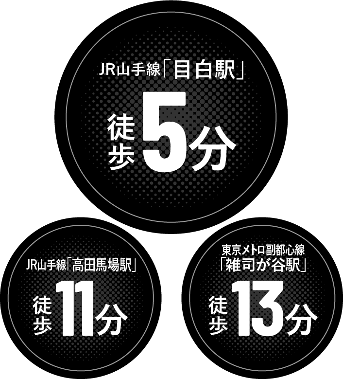 JR山手線「目白駅」徒歩5分